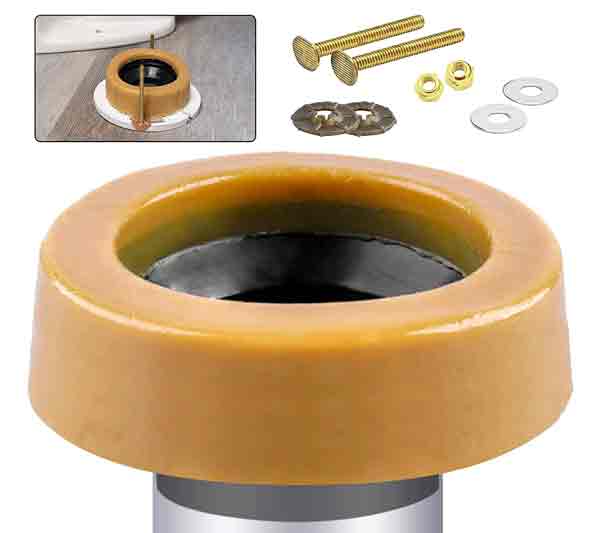 Extra Thick Toilet Wax Ring Kit with Flange and Bolts for Floor Outlet Toilets New Install or Re-seat