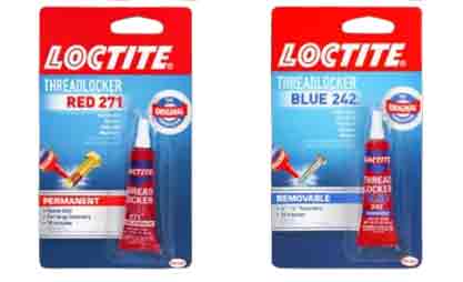 Red And Blue Loctite Threadlocker Temperature Range 