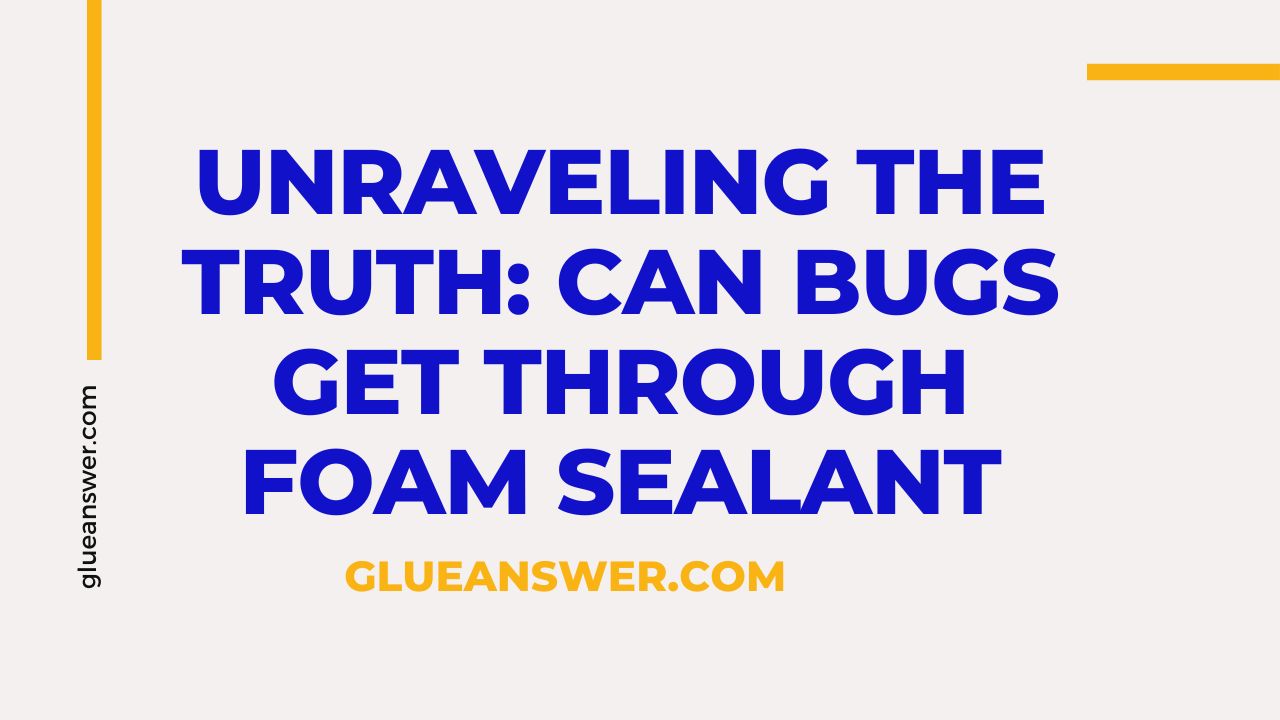 Can Bugs Get Through Foam Sealant